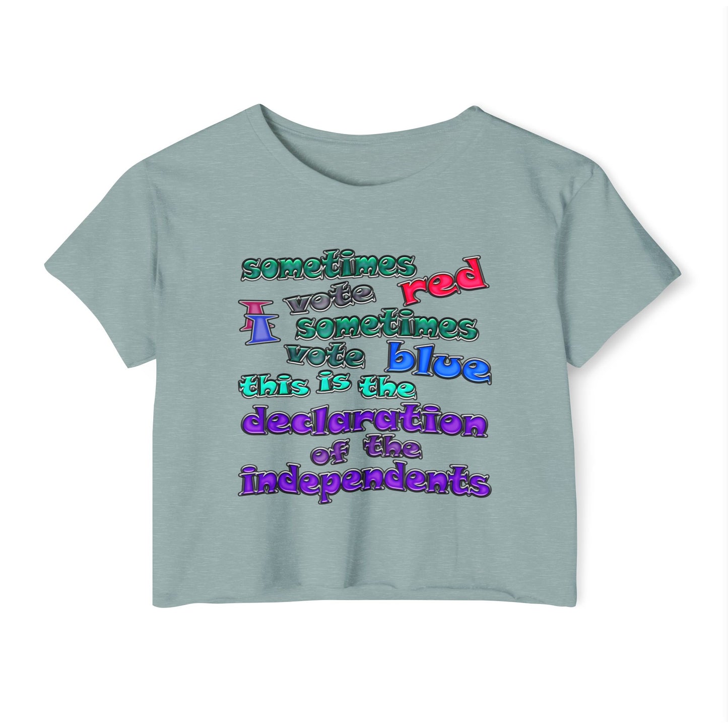 declaration of the independents - Women's Festival Crop Top