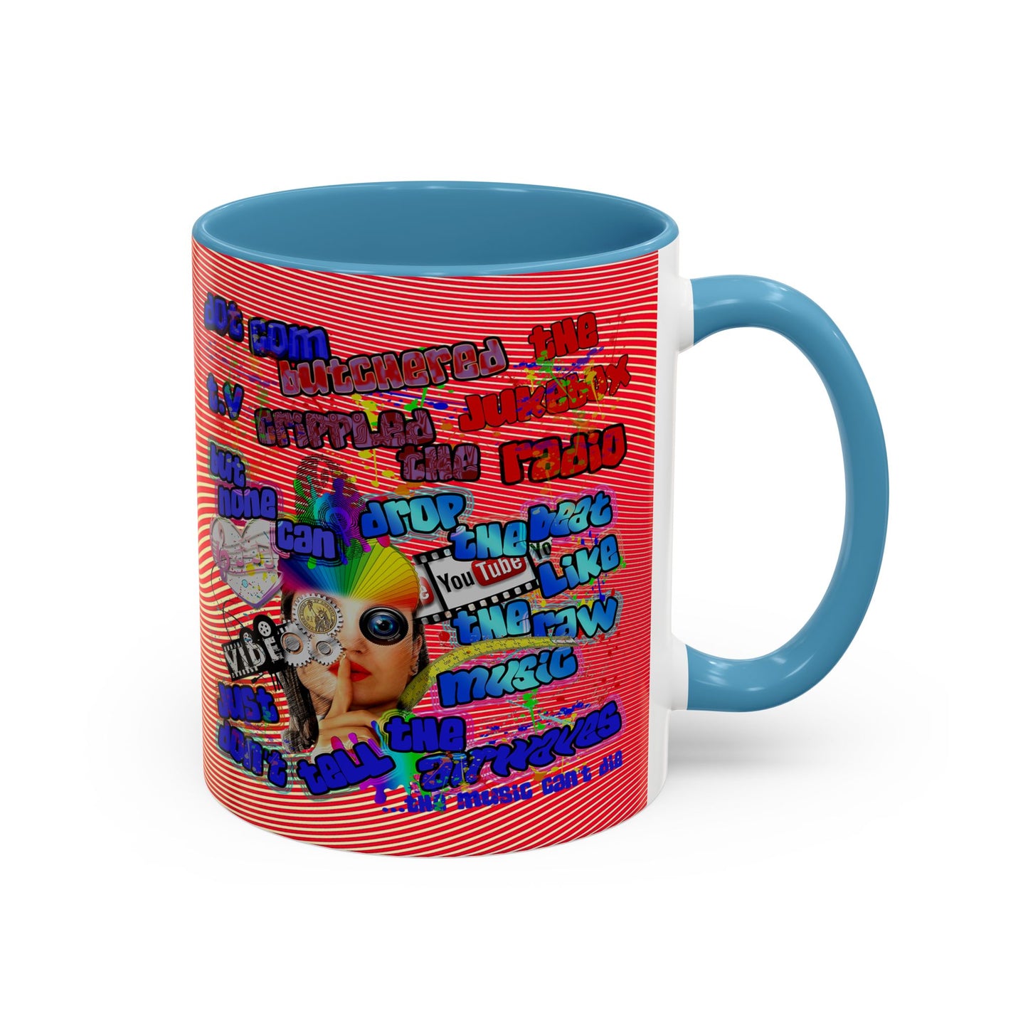 drop the beat - Accent Mug (yellow-orange wave)