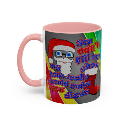 santa's shoes - Accent Mug (rainbow split)