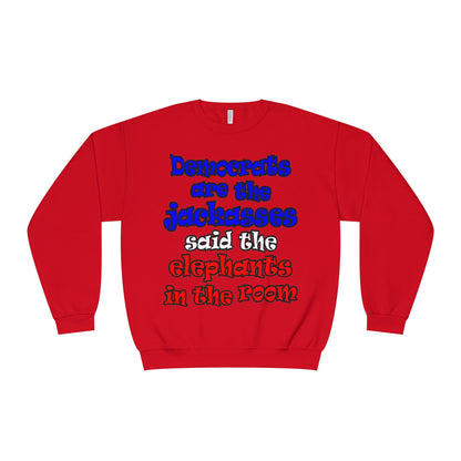 donkeys and elephants - Unisex NuBlend® Crewneck Sweatshirt