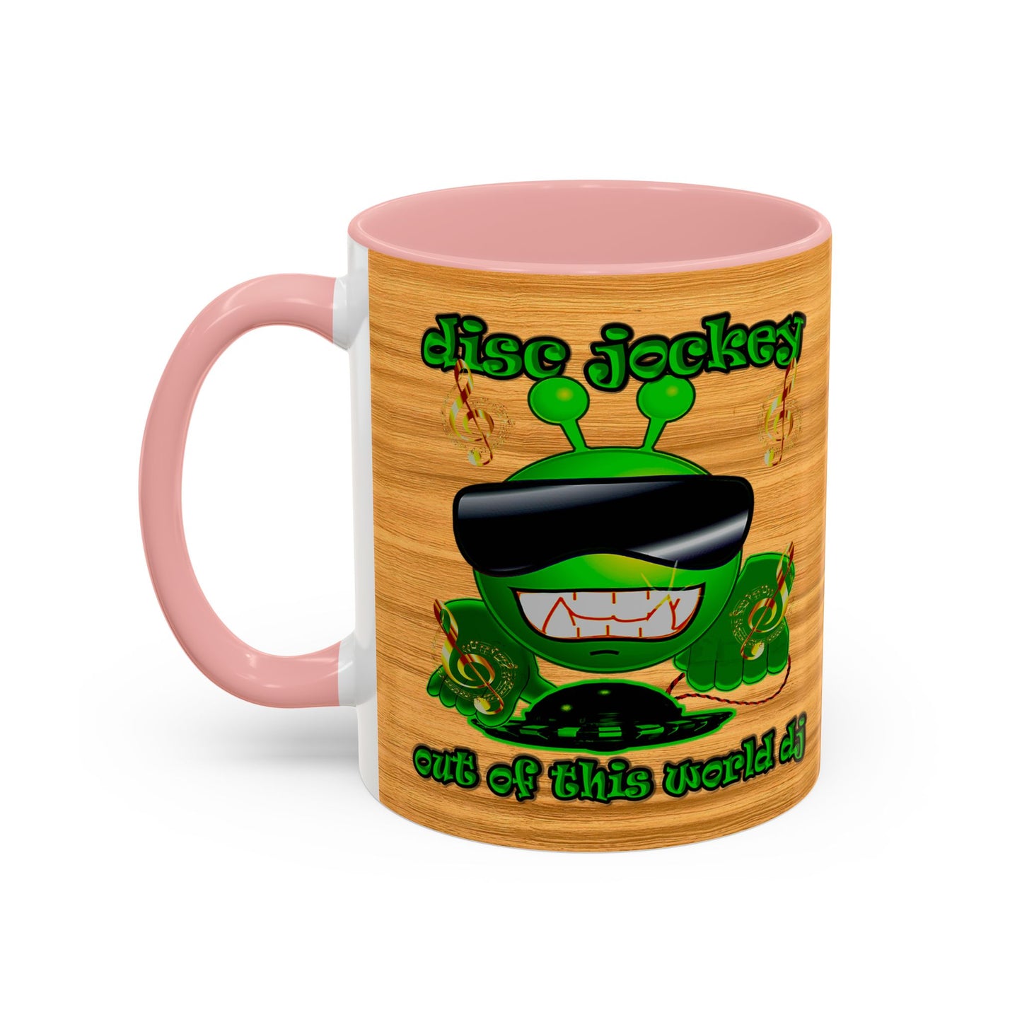 disc jockey - Accent Mug (butterscotch wood finish)