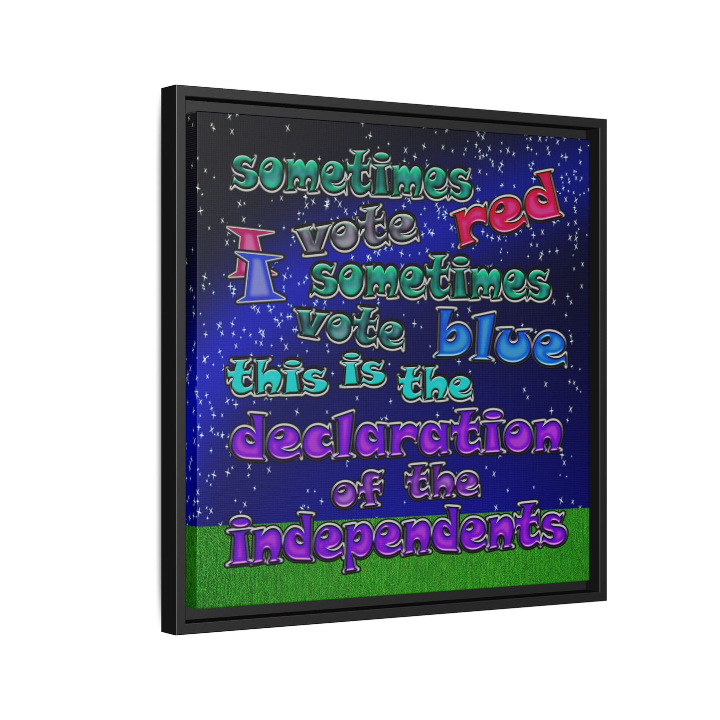 declaration of the independents - framed canvas art ('snoops' background)