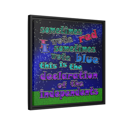 declaration of the independents - framed canvas art ('snoops' background)