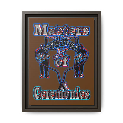 em cee squared - framed canvas art (brown)