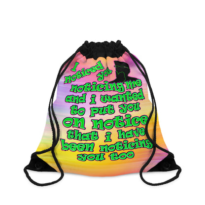 noticed you noticing - Drawstring Bag (color blur)
