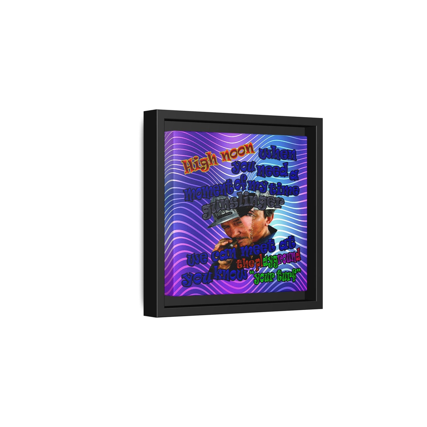 high noon - framed canvas art (purple wave)