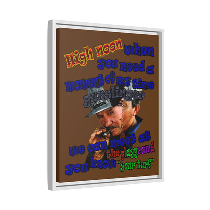 high noon - framed canvas art (brown)