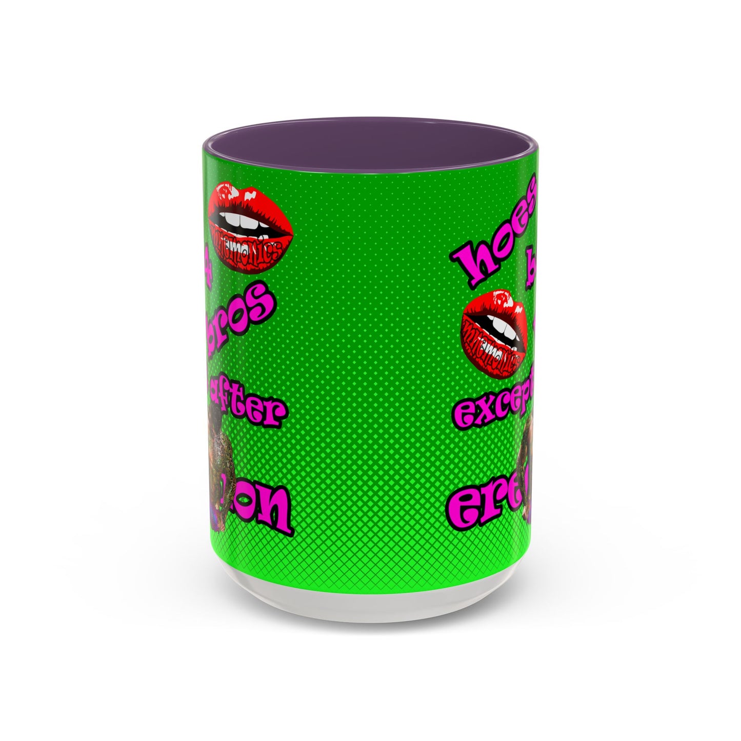 hoes b4 bros - Accent Mug (logo green)