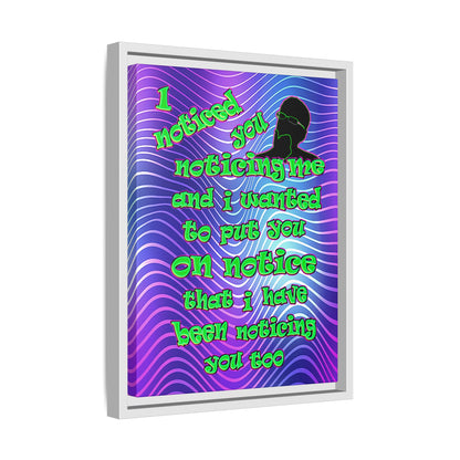 noticed you noticing - framed canvas art (purple wave)