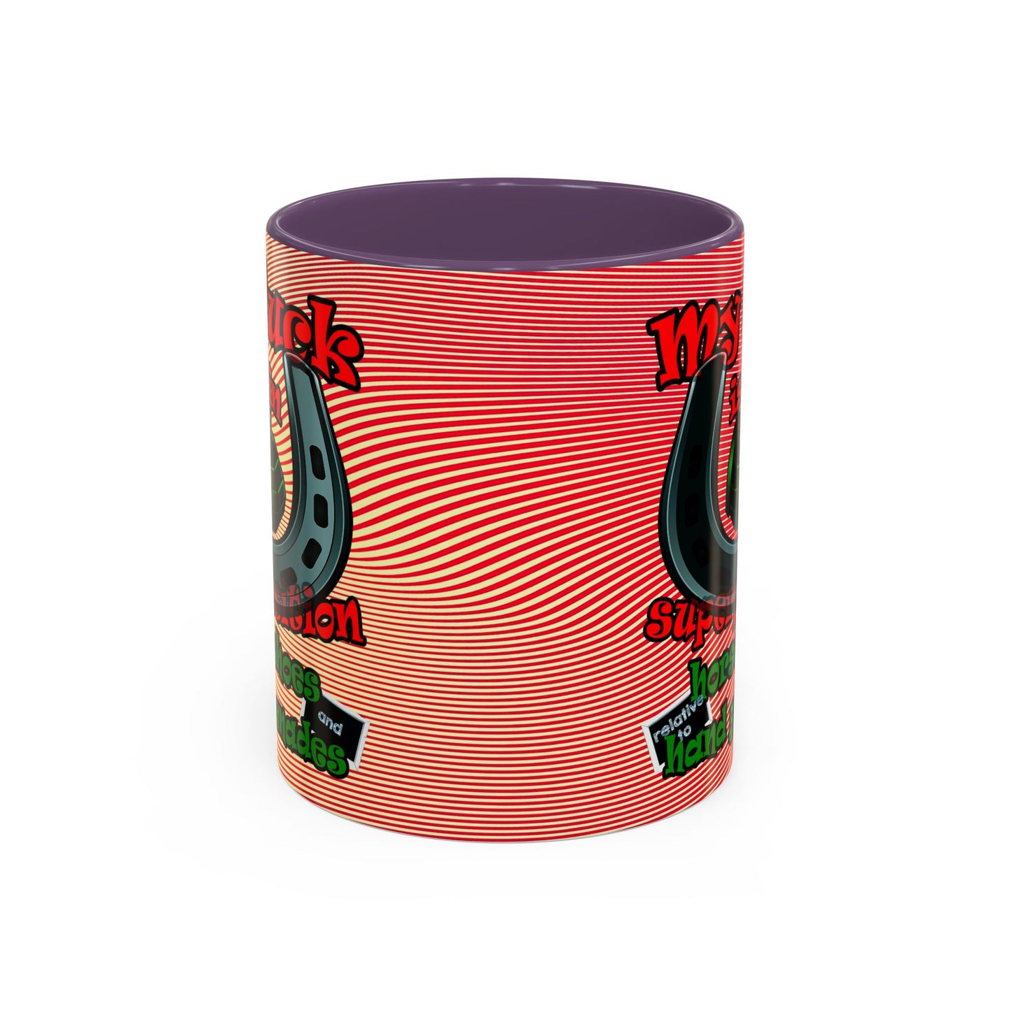 my luck - Accent Mug (yellow-orange wave)