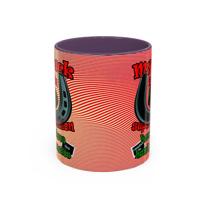 my luck - Accent Mug (yellow-orange wave)