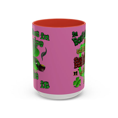 celtics logo - Accent Mug (light pink)
