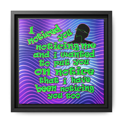 noticed you noticing - framed canvas art (purple wave)