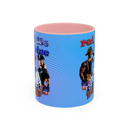 rw&b lives matter - Accent Mug (light blue-purple wave)