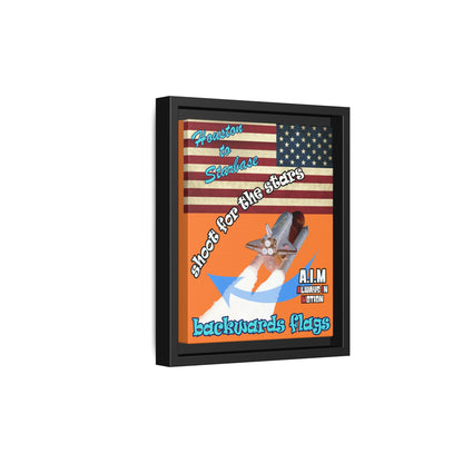 shoot for the stars - framed canvas art (crusta)