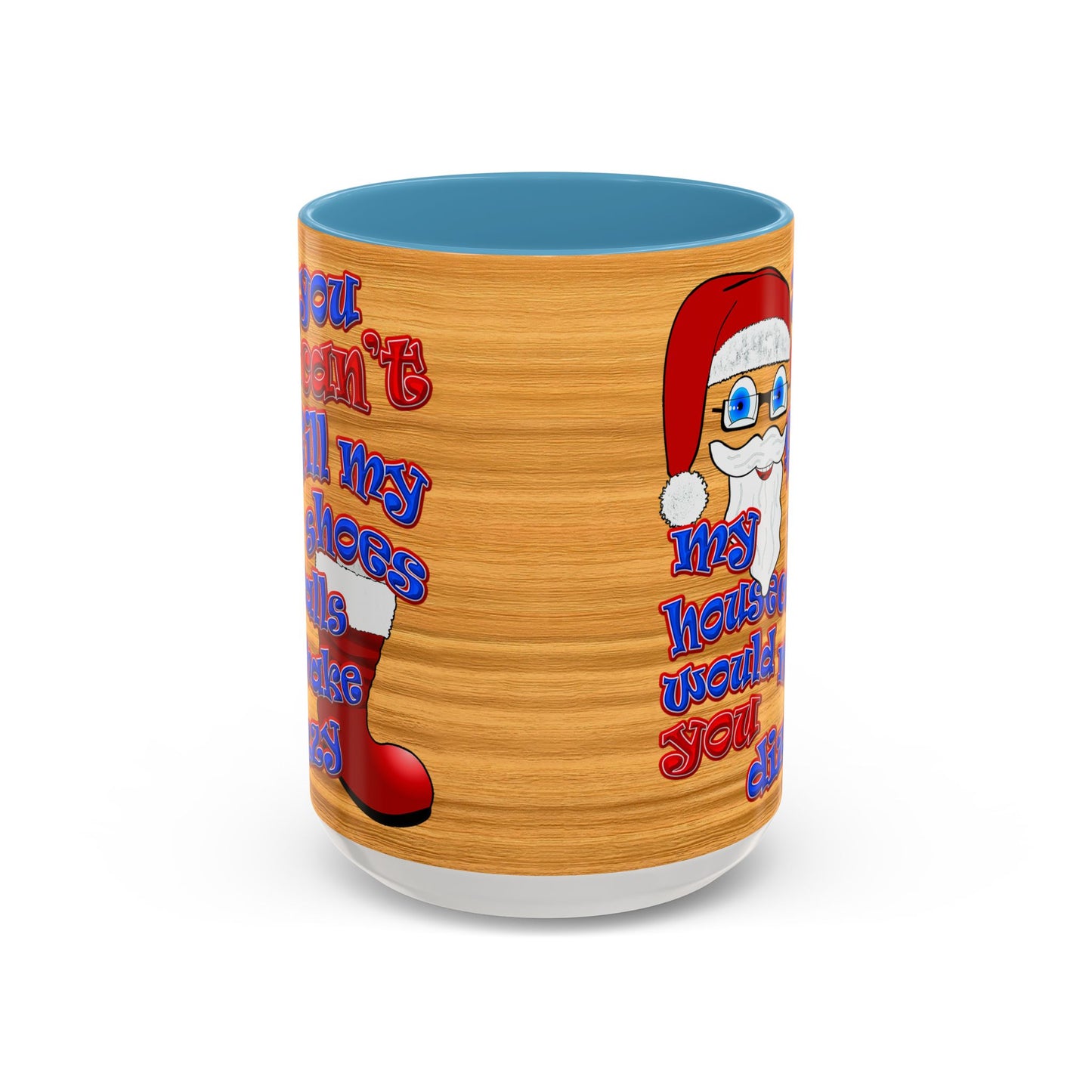 santa's shoes - Accent Mug (butterscotch wood finish)