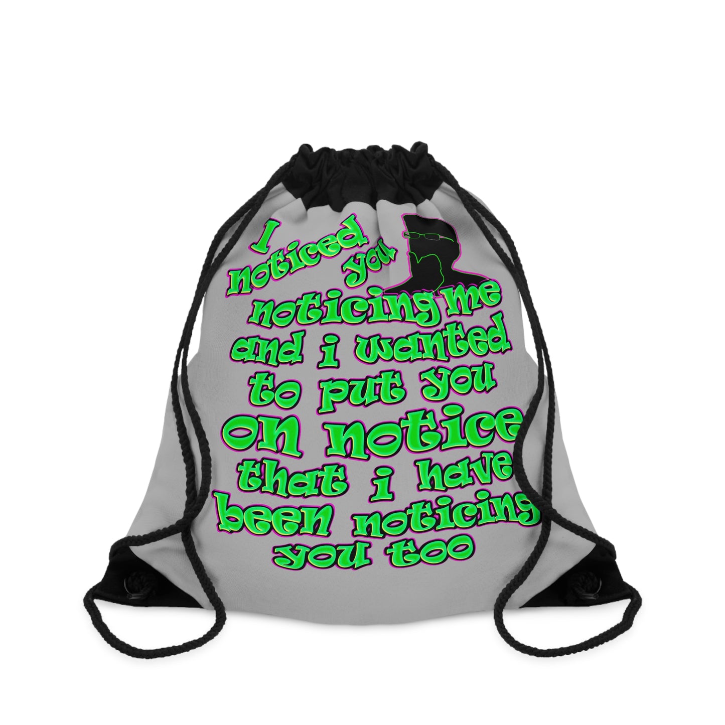 noticed you noticing - Drawstring Bag (light grey)