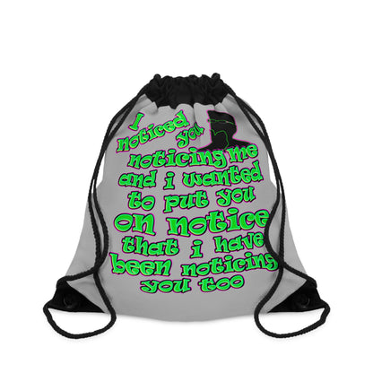noticed you noticing - Drawstring Bag (light grey)