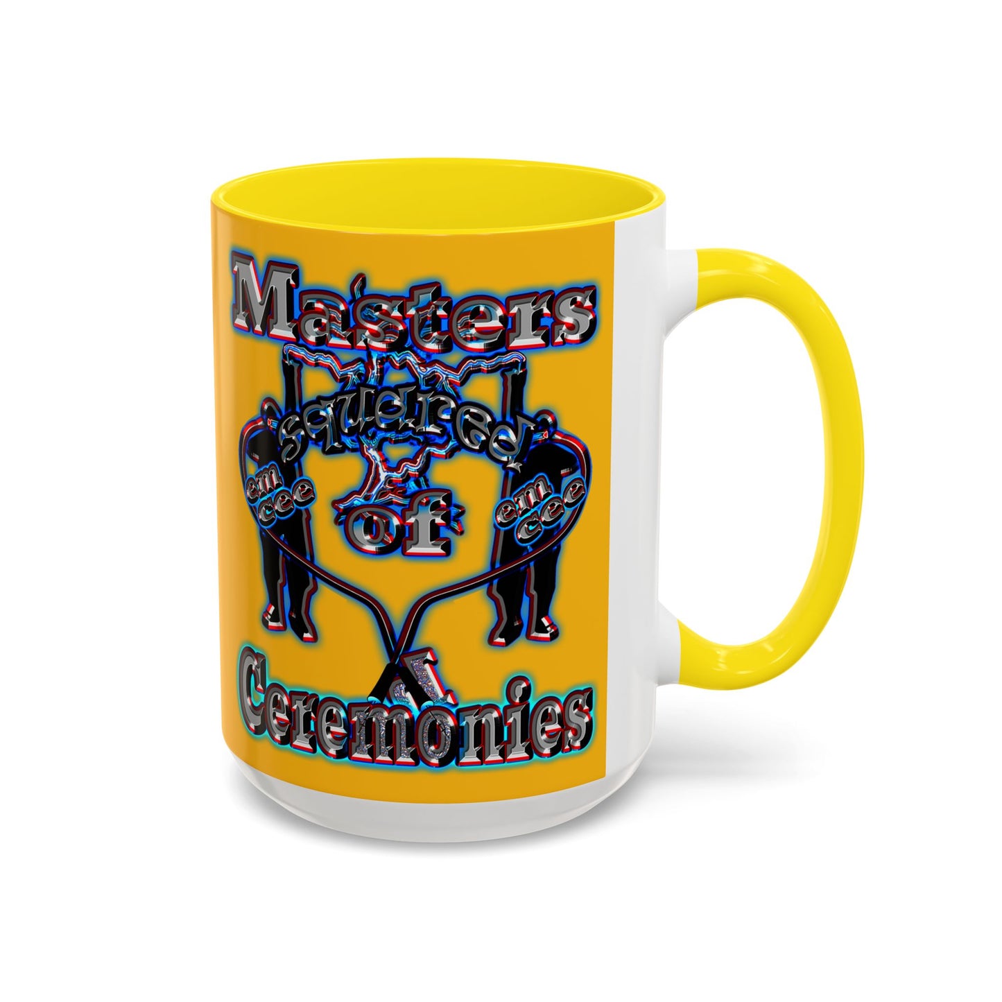 em cee squared - Accent Mug (yellow)