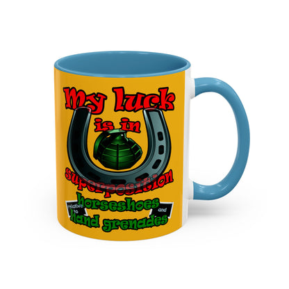my luck - Accent Mug (yellow)
