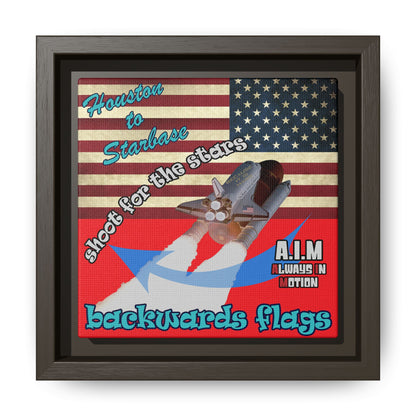 shoot for the stars - framed canvas art (red)