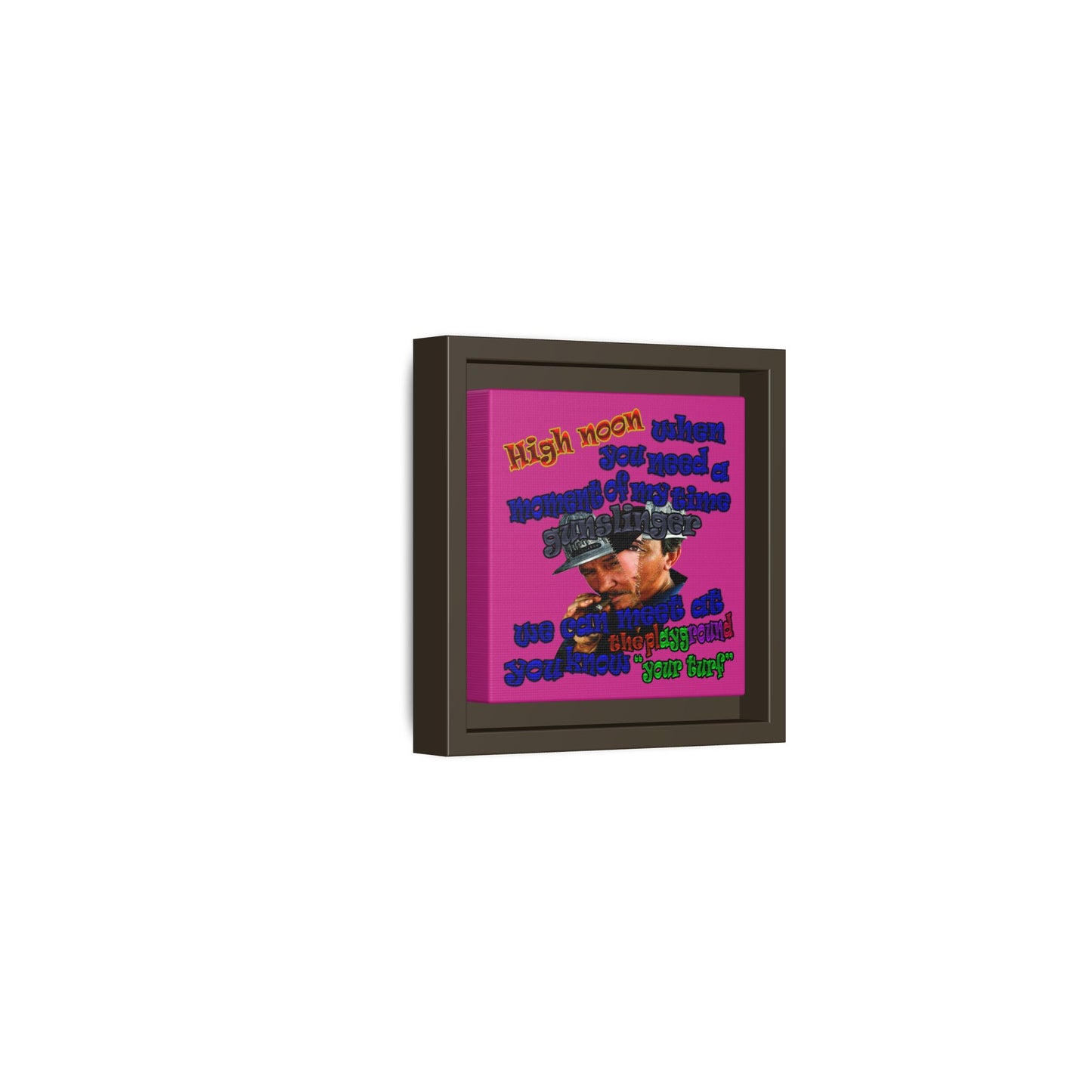 high noon - framed canvas art (pink)