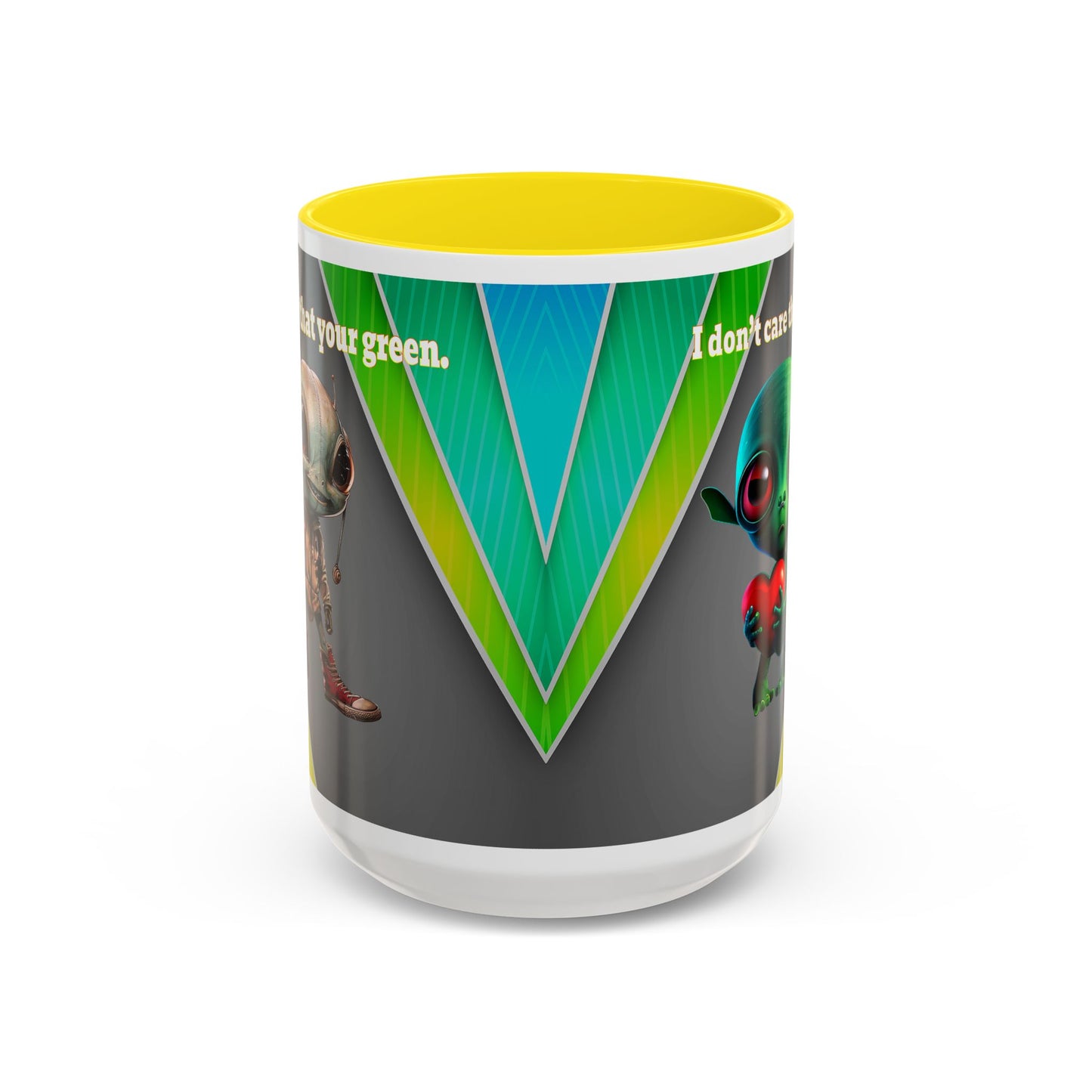 I don't care that your grey - Accent Mug (rainbow split)
