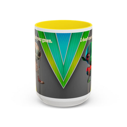 I don't care that your grey - Accent Mug (rainbow split)