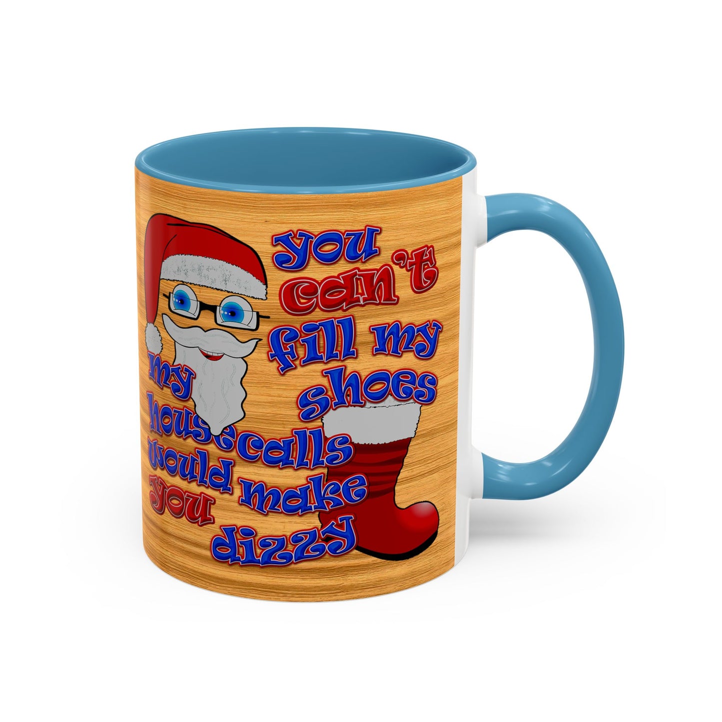 santa's shoes - Accent Mug (butterscotch wood finish)