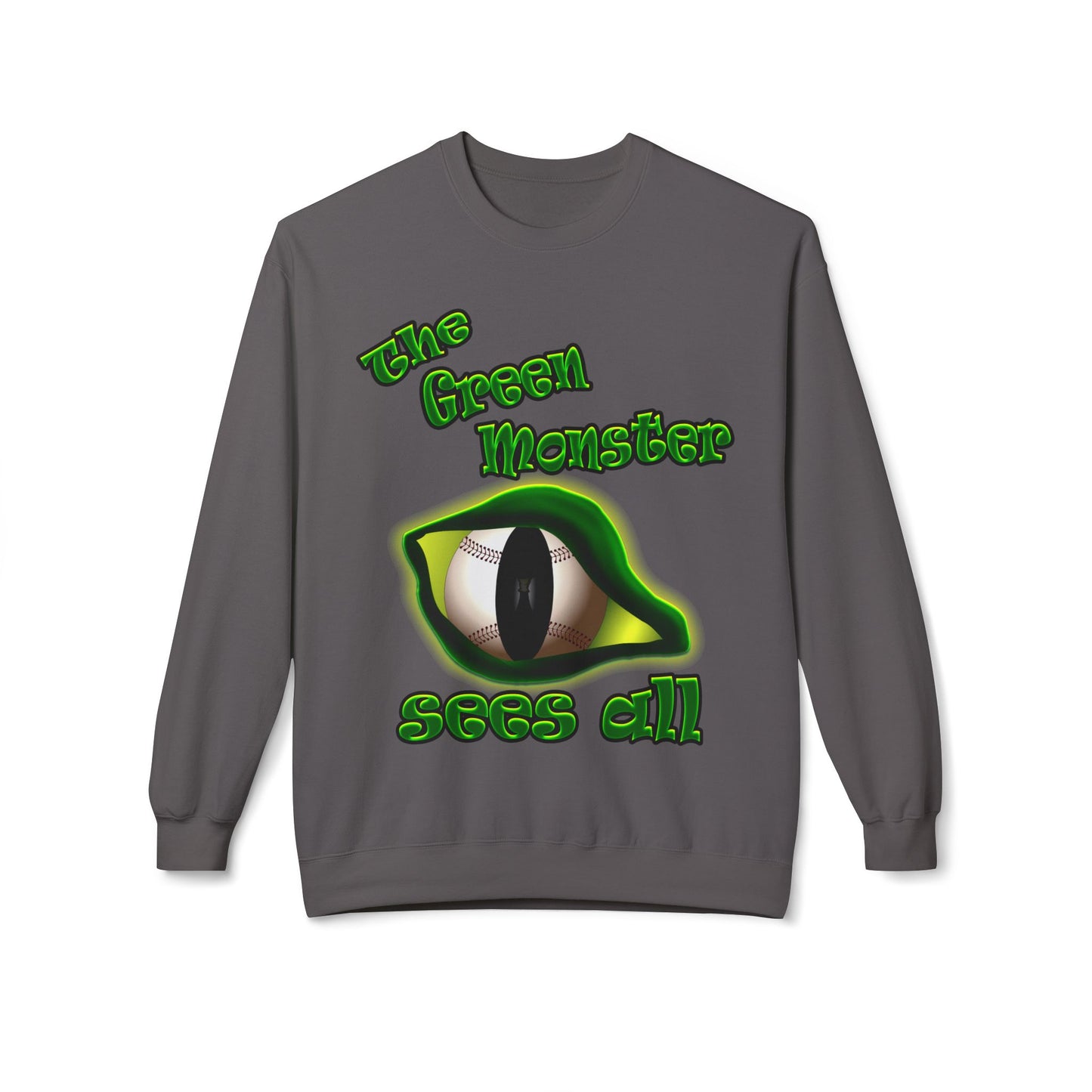 green monster - Unisex Midweight Softstyle Fleece Crewneck Sweatshirt