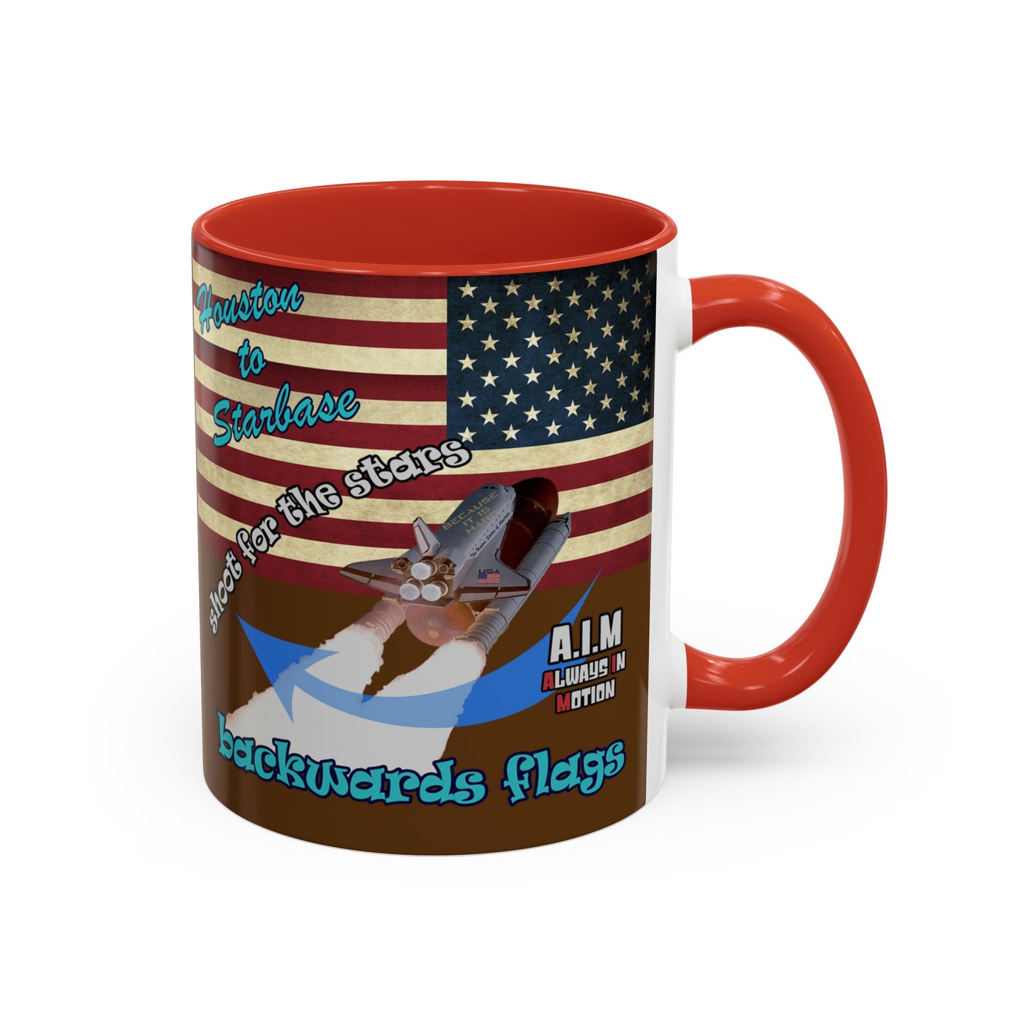 shoot for the stars - Accent Mug (brown)
