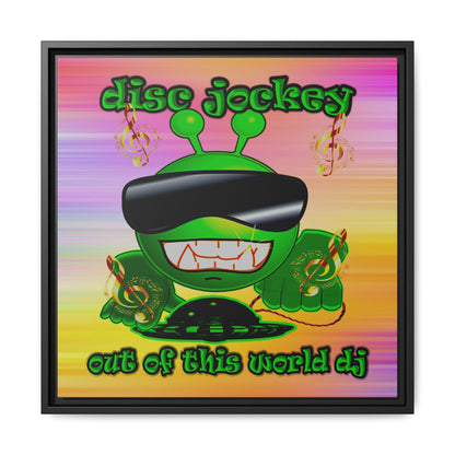 disc jockey - framed canvas art (color blur)