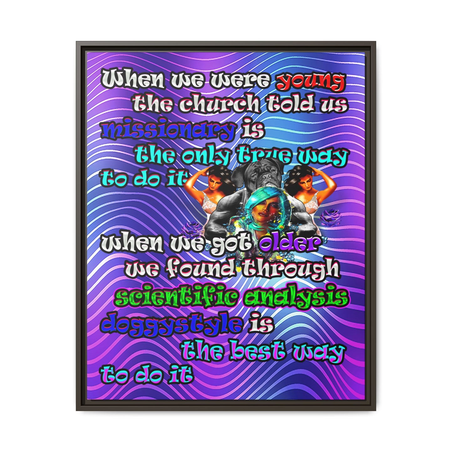 doggystyle - framed canvas art (purple wave)