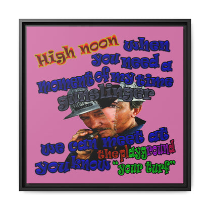 high noon - framed canvas art (light pink)