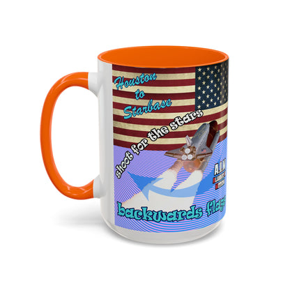 shoot for the stars - Accent Mug (light blue-purple wave)