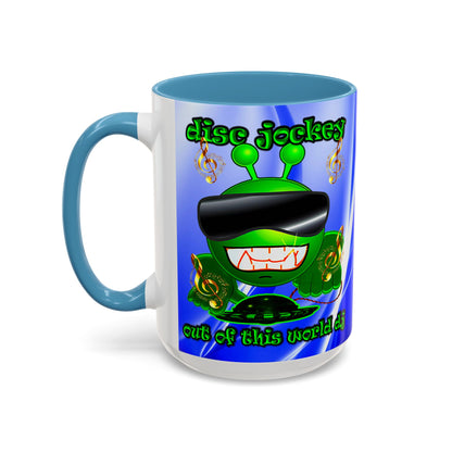 disc jockey - Accent Mug (blue-white wave)