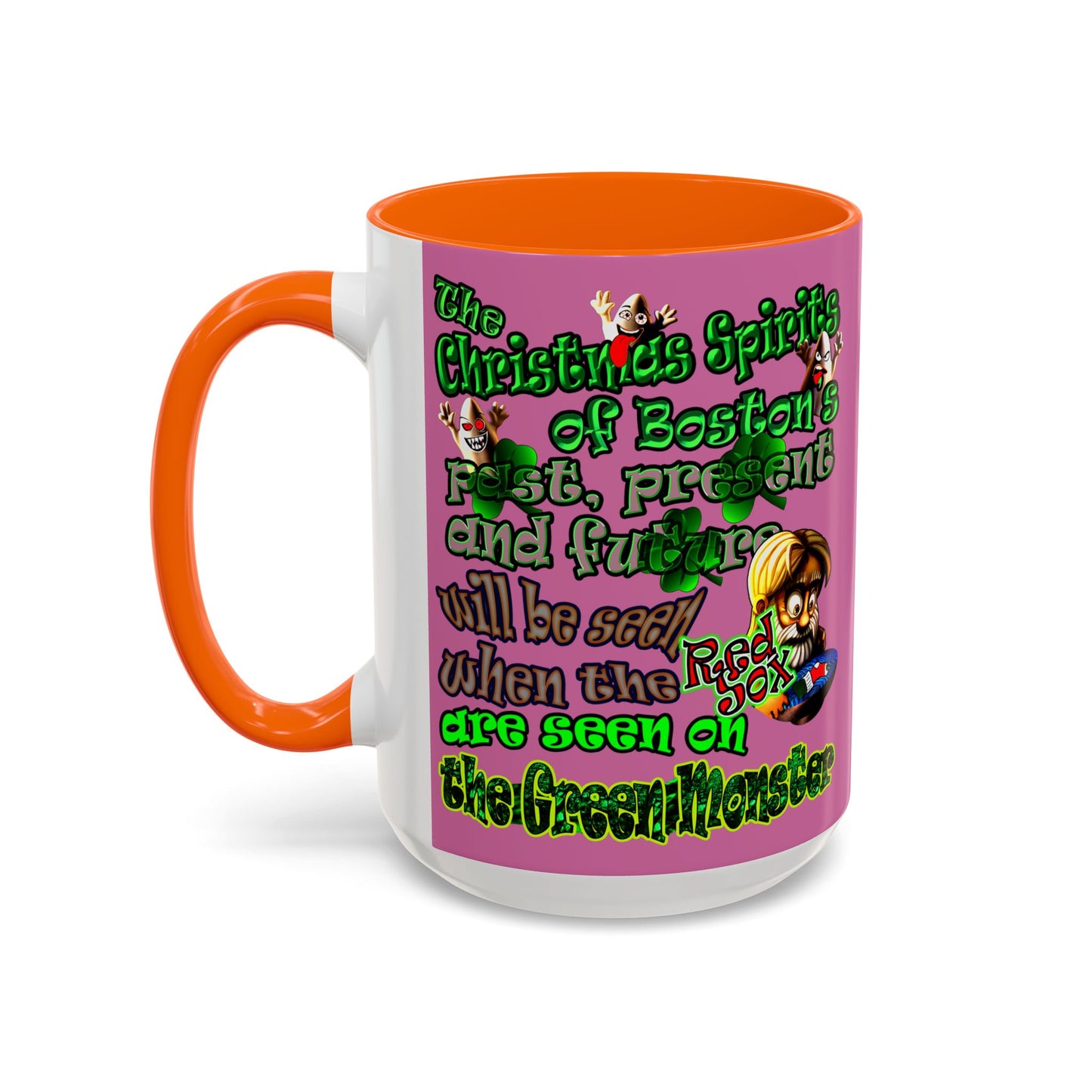 christmas spirits of boston - Accent Mug (light pink)