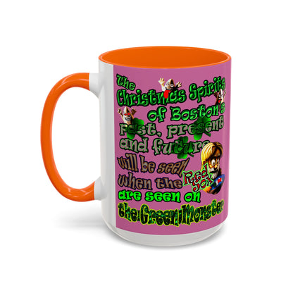 christmas spirits of boston - Accent Mug (light pink)