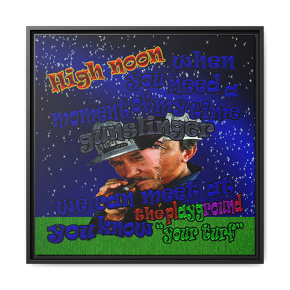 high noon - framed canvas art ('snoops' background)