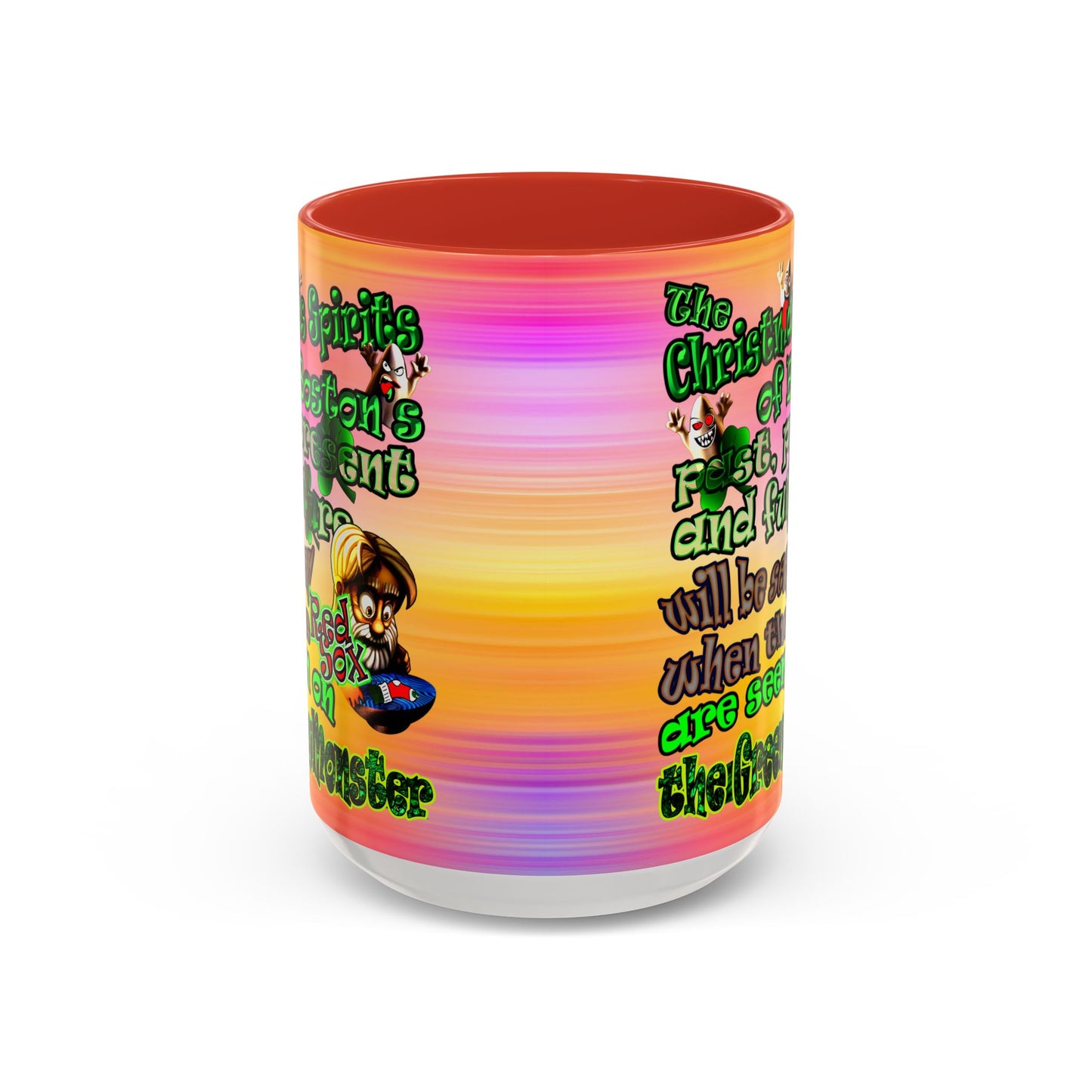 christmas spirits of boston - Accent Mug (color blur)