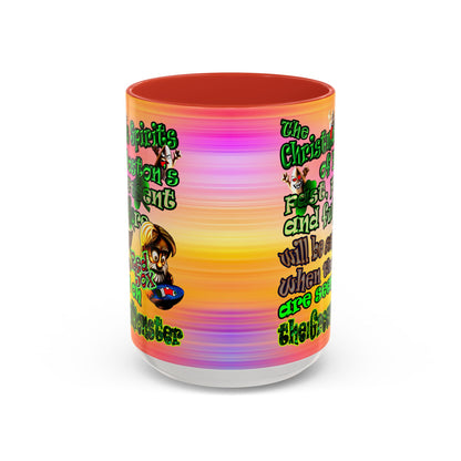 christmas spirits of boston - Accent Mug (color blur)