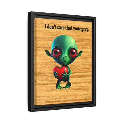 I don't care that your grey - framed canvas art (butterscotch wood finish)