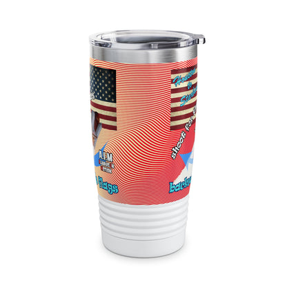 shoot for the stars - Ringneck Tumbler, 20oz (yellow-orange wave)