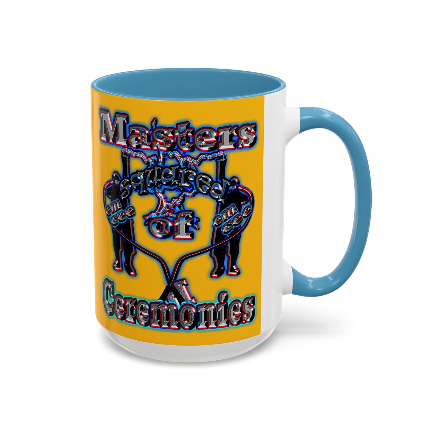 em cee squared - Accent Mug (yellow)