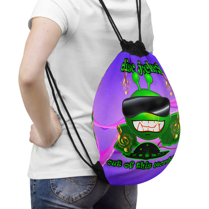 disc jockey - Drawstring Bag (purple-pink wave)