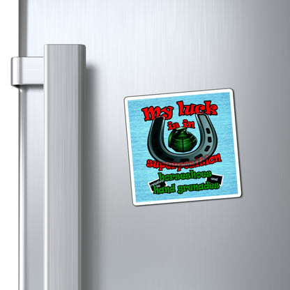 my luck - Magnets - (faded blue)