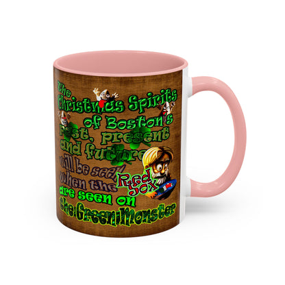 christmas spirits of boston - Accent Mug (brown papyrus)