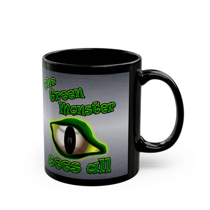 green monster - Black Mug (brushed nickel)
