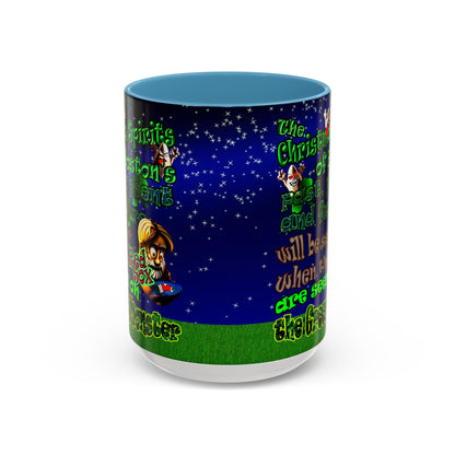 christmas spirits of boston - Accent Mug ('snoops' background)