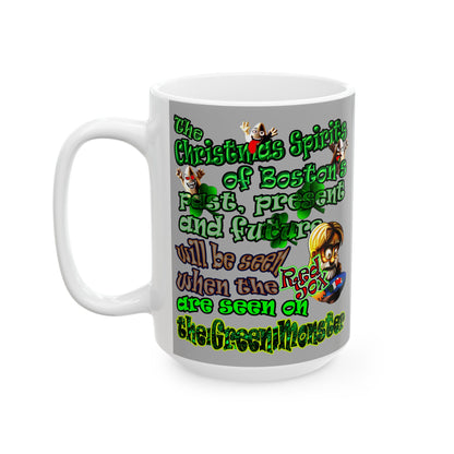 christmas spirits of boston - White Mug (light grey)